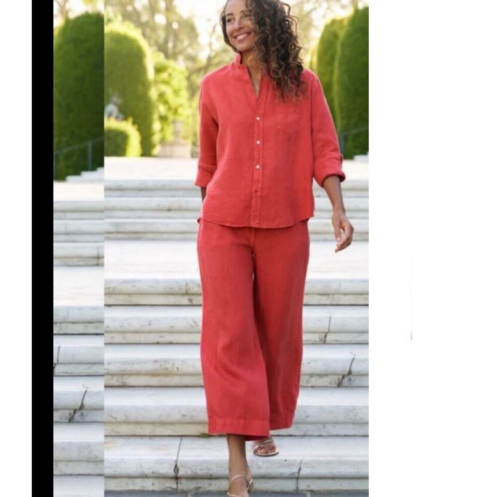 Frank & Eileen Tuscany Getaway Linen Set Red Matching‎ Outfit S